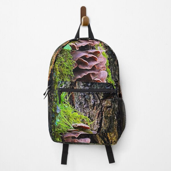 Item preview, Fungus or mushroom with moss and wooden, pure nature tree trunk designed and sold by Between Clouds.