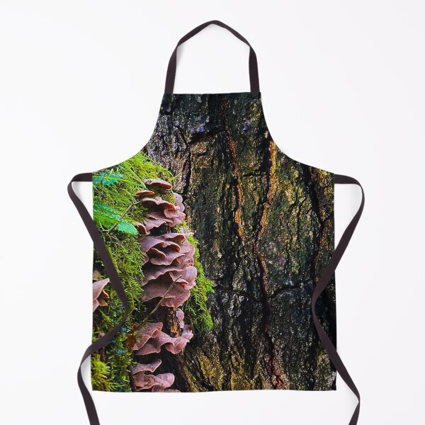 Item preview, Fungus or mushroom with moss and wooden, pure nature tree trunk designed and sold by Between Clouds.