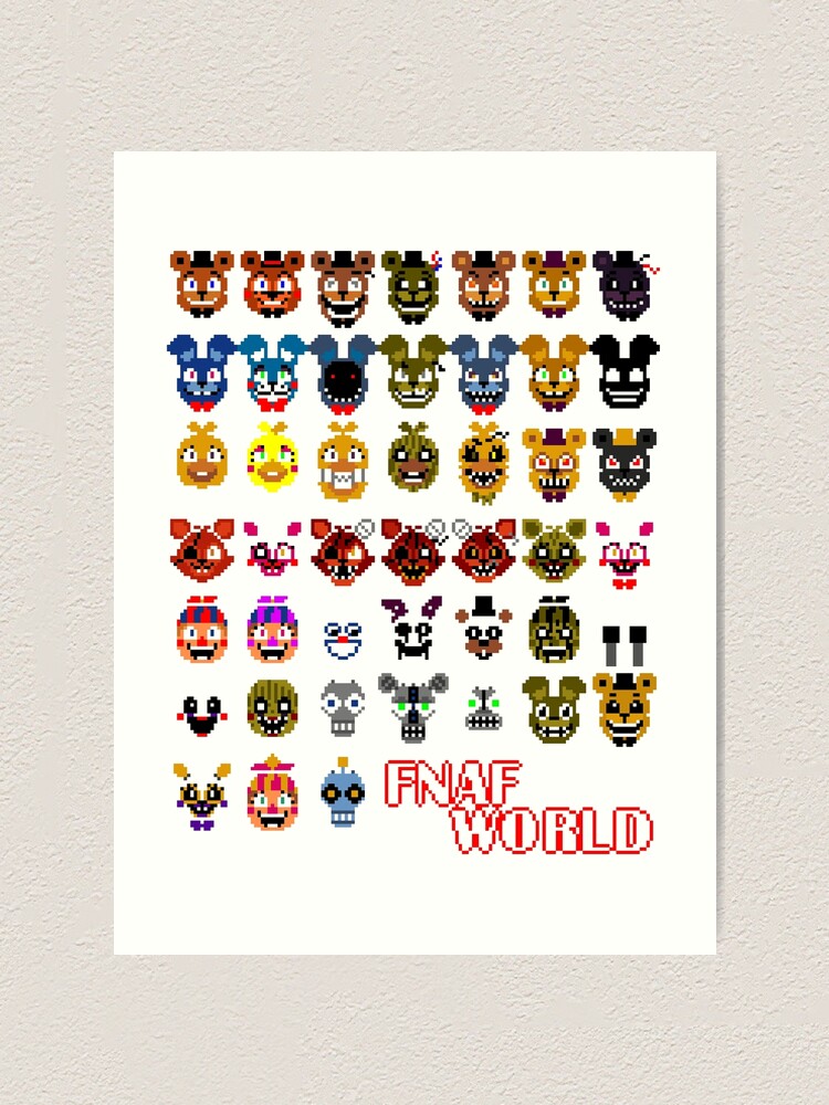 Fnaf world Art Board Print for Sale by orvalalderen