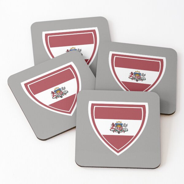 Item preview, Latvia Flag Shield designed and sold by TrickyGraphics.