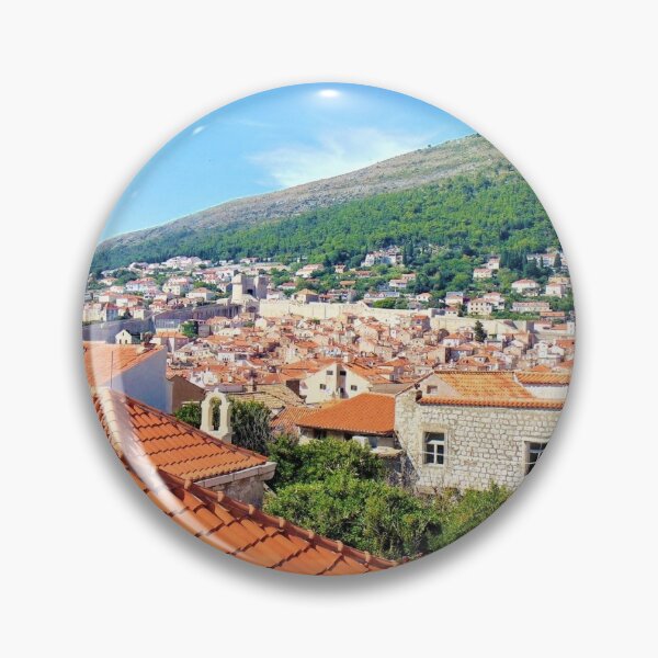 View of Dubrovnik Across from Old City Croatia Pin