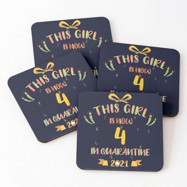 Item preview, This Girl Is Now 4 In Quarantine 2021 - Birthday Gifts designed and sold by yeknow.