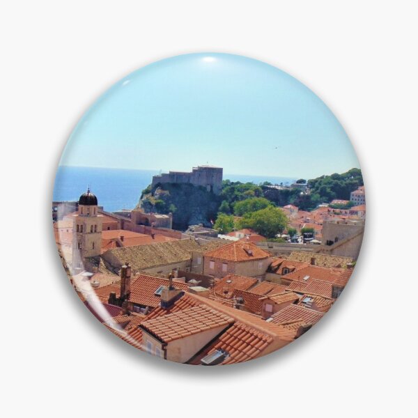 View From Rooftops Old Town Towards LovriJenac Dubrovnik Croatia Pin