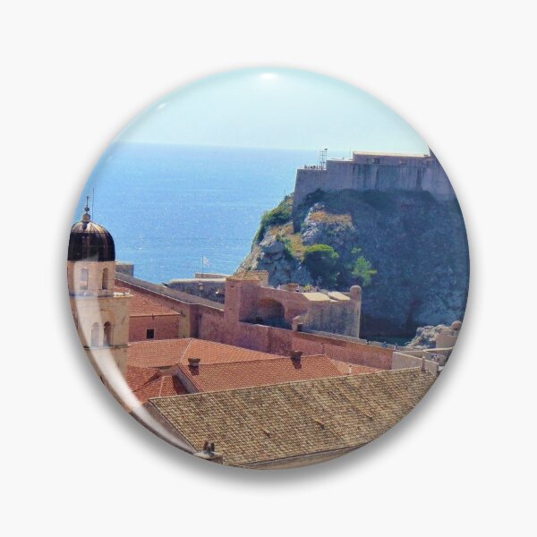 View From Rooftops Old Town Towards LovriJenac Dubrovnik Croatia Pin