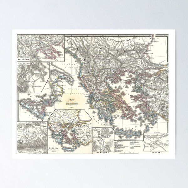 Item preview, Ancient Greek Map designed and sold by ClassicalGreece.