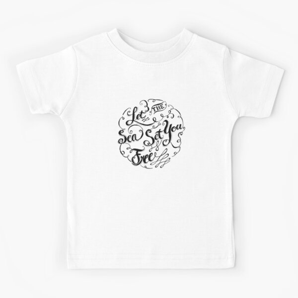 Let the Sea Set You Free only by Jan Marvin Kids T-Shirt