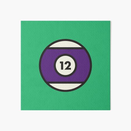 Purple #12 Pool Ball Art Board Print