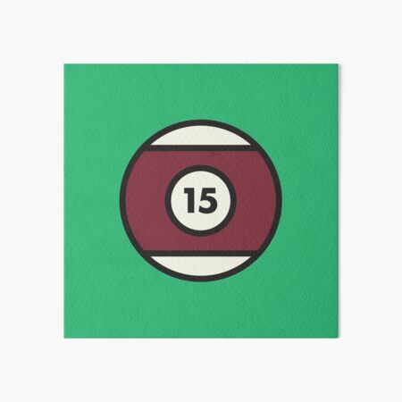 Burgundy #15 Pool Ball Art Board Print