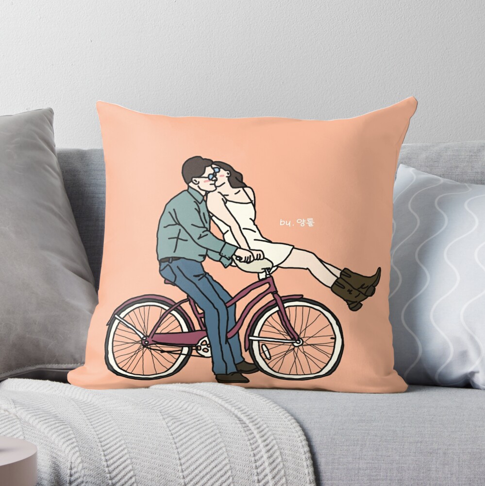 Bicycle cheap throw pillow