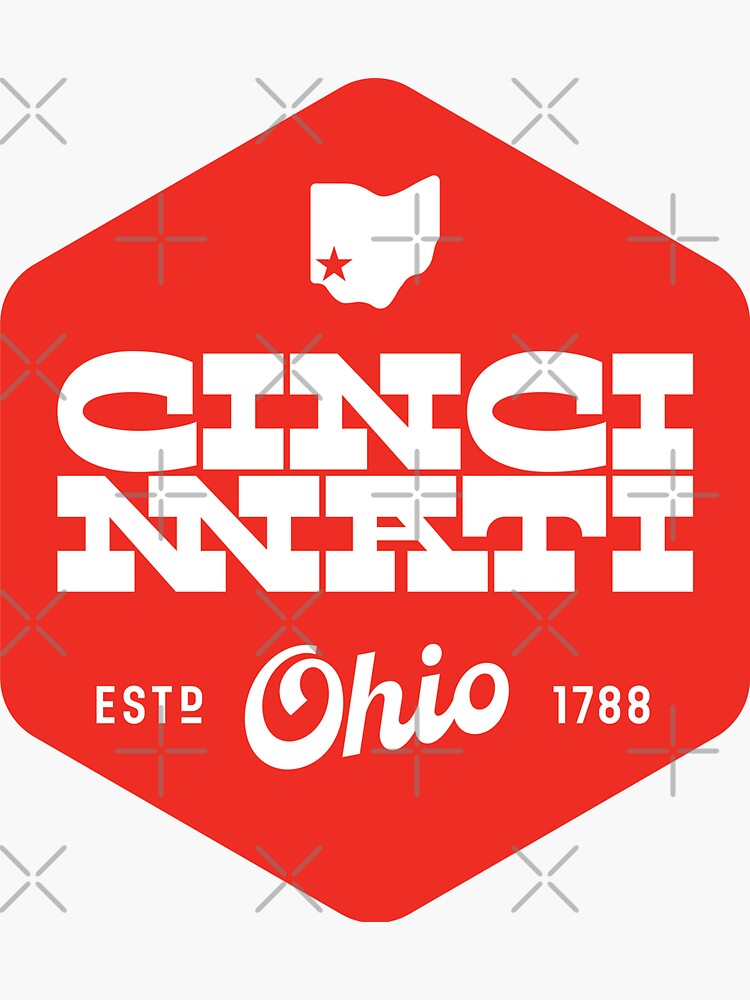 Thumbnail 3 of 3, Sticker, Cincinnati Vintage-Inspired designed and sold by Aeronautdesign.