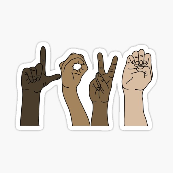 Fingerspelling Stickers Redbubble