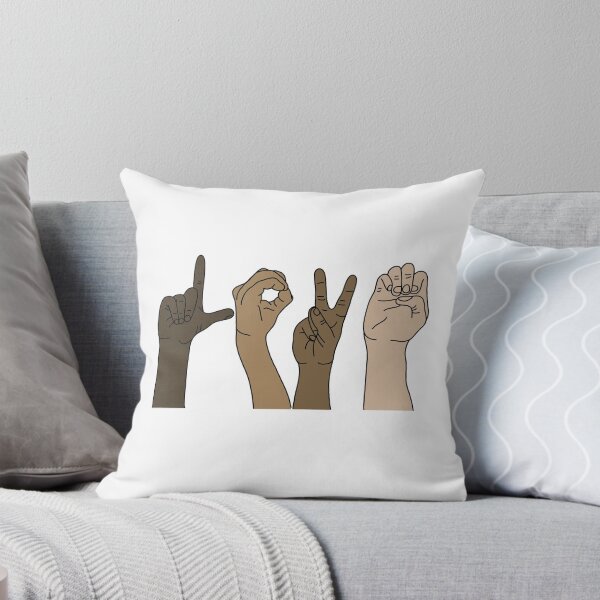 Item preview, American Sign Language Fingerspelling "Love" in color (BLM) Digital Sketch designed and sold by haleybekker-art.