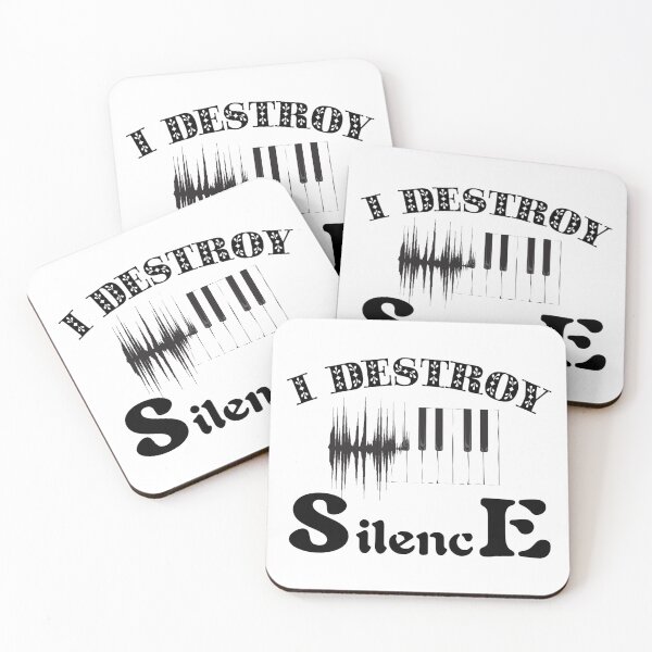 Item preview, I Destroy Silence  Piano Essential T-Shirts designed and sold by Magic-Offers.