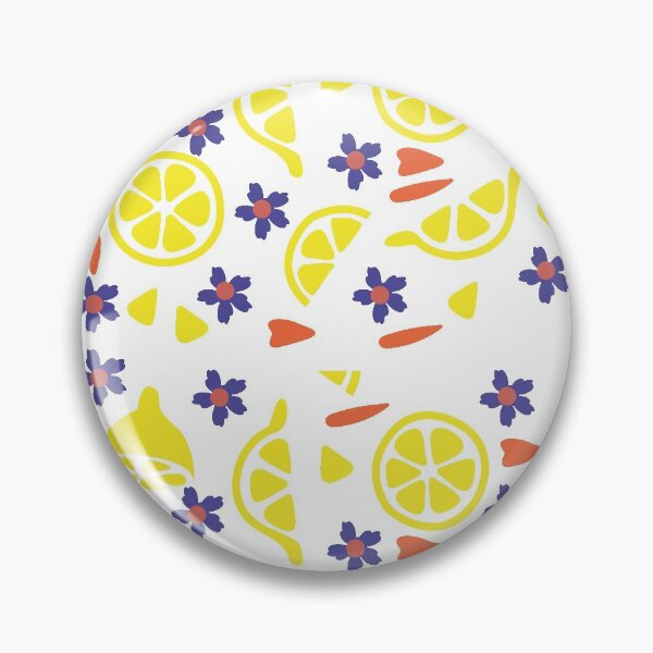 Item preview, Lemon pattern with flowers designed and sold by goodprints shop.