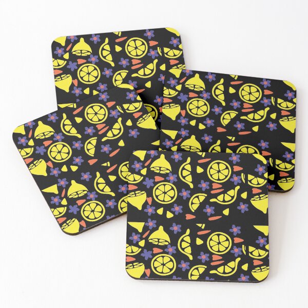 Item preview, Lemon pattern with flowers designed and sold by goodprints shop.
