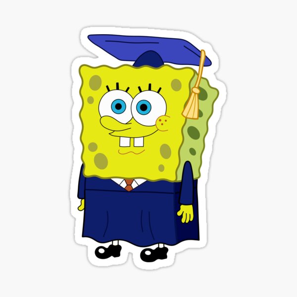 Spongebob school sticker Sticker