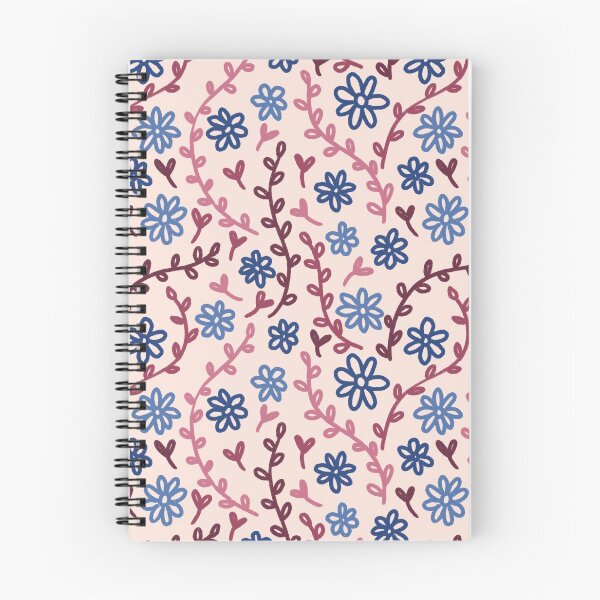 Item preview, Blue Flowers & Pink Vines designed and sold by DesignByJennyyy.