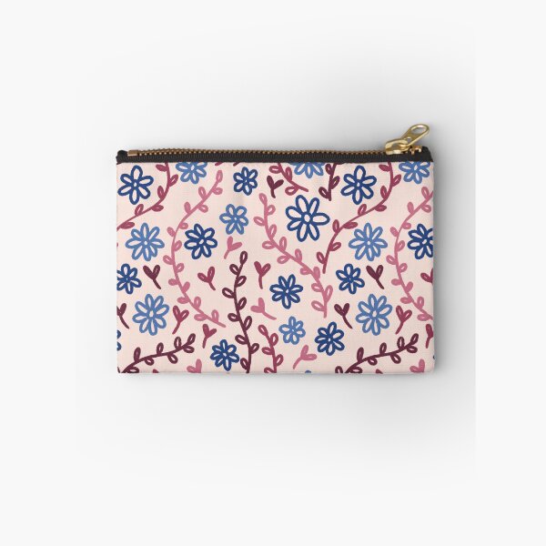 Item preview, Blue Flowers & Pink Vines designed and sold by DesignByJennyyy.