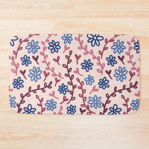 Item preview, Blue Flowers & Pink Vines designed and sold by DesignByJennyyy.