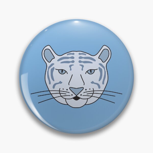 Artikelvorschau, Netter Karikatur-blauer Tiger-Kopf entworfen und verkauft von Twist Design.