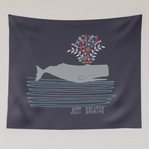 Aperçu de l'œuvre Respirez simplement la baleine florale créée et vendue par SharksOnShore.