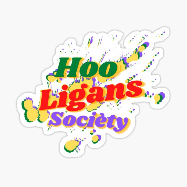 Hooligans Society Graffiti Sticker For Sale By Wholigans Redbubble