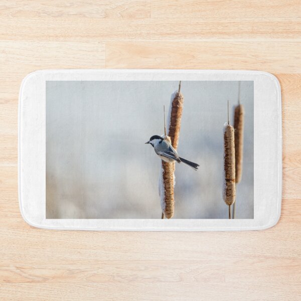 Item preview, Chickadee on a cattail in the winter designed and sold by rodmacpherson.