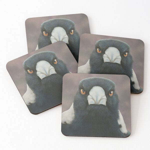 Item preview, magpie portrait designed and sold by Debra Spence.
