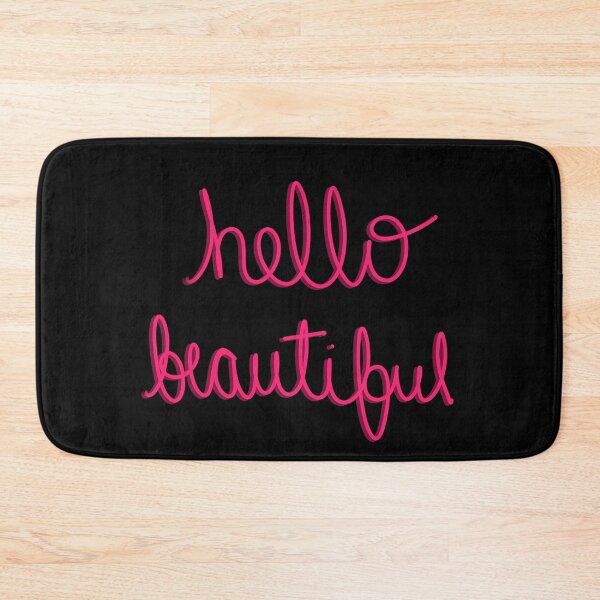 Item preview, Hello Beautiful handwritten in Pink with Pink Shadow  designed and sold by MFGB-Creations.