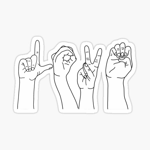 Fingerspelling Stickers Redbubble