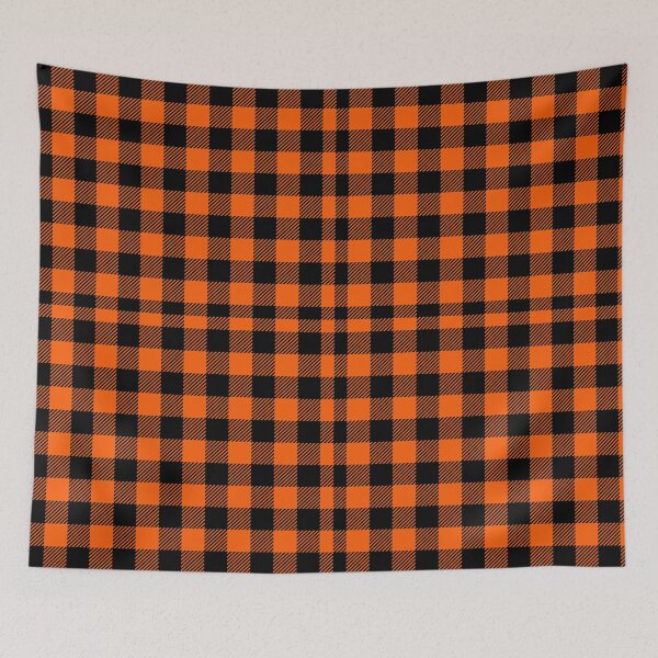 Item preview, Orange And Black Plaid Pattern designed and sold by virilamissa.