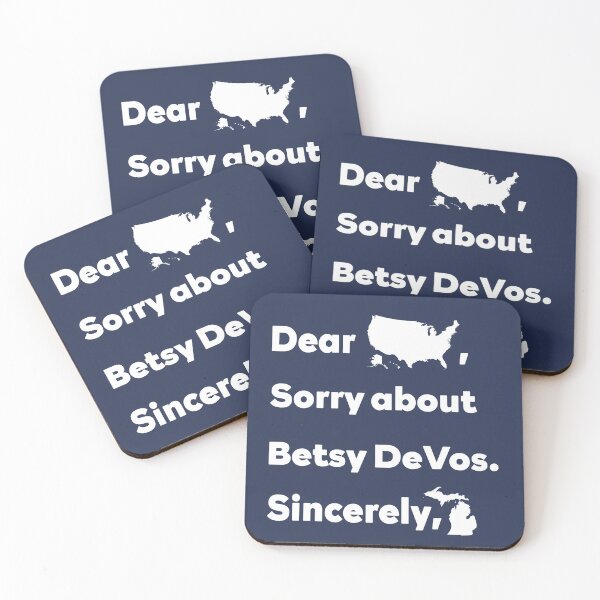 Item preview, Whitmer Devos T-Shirt, Dear America Sorry About Betsy DeVos Sincerely Michigan designed and sold by UniqueStylistic.