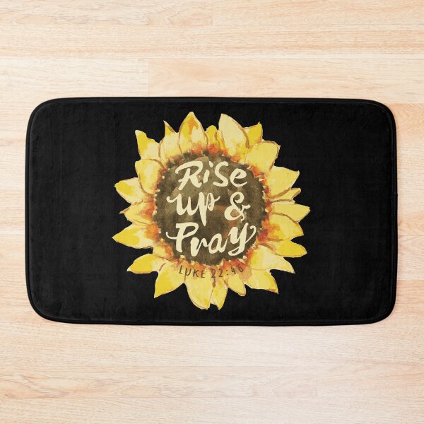 Item preview, Watercolor Sunflower - Luke 22:46 - Black designed and sold by amazingjoy.