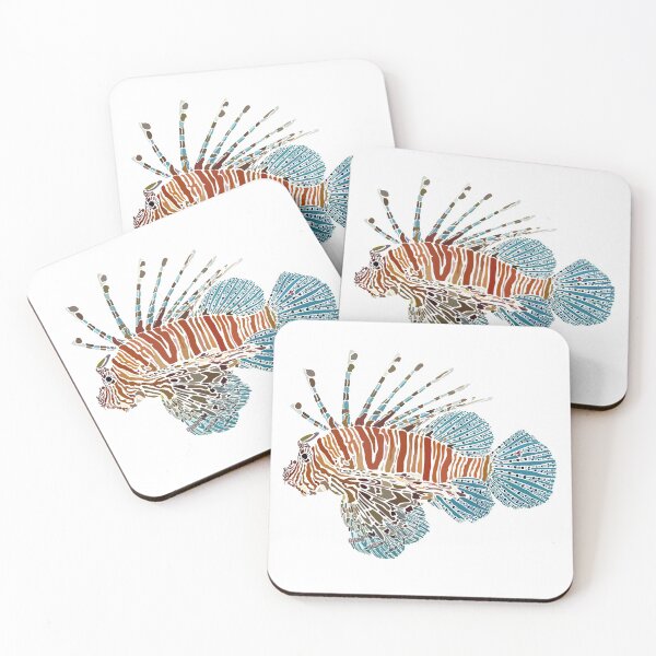 Item preview, Mosaic Lionfish Illustration designed and sold by Kyle Smithgall.