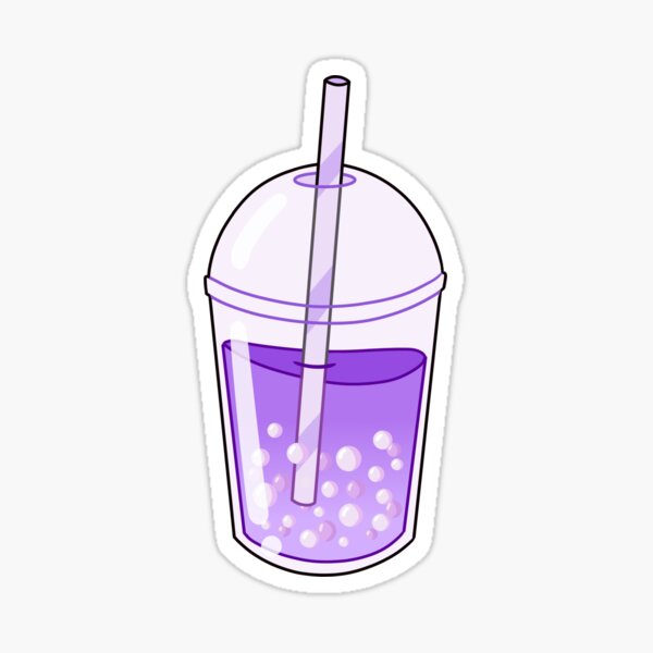 Purple Boba Tea Sticker For Sale By Stassendesigns Redbubble 7114