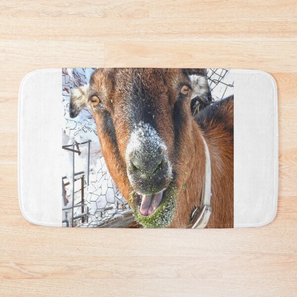 Item preview, goat with a green moss face designed and sold by Stephanie  Skeem.