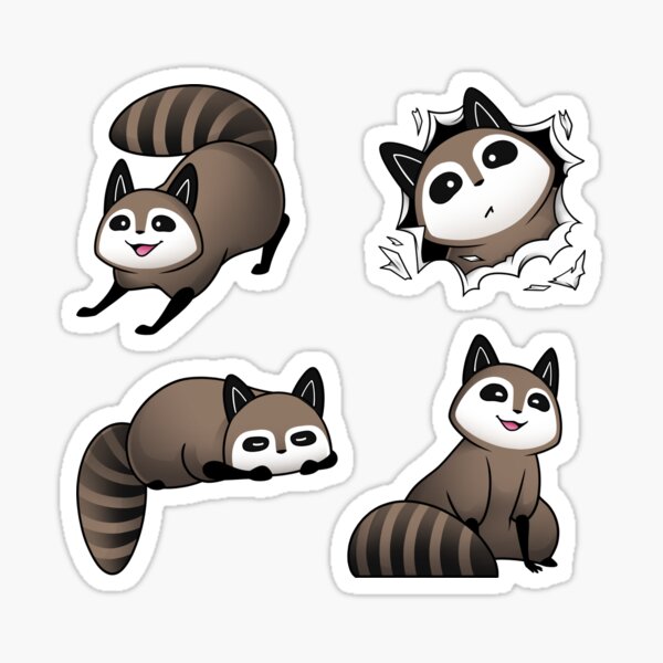 Raccoon Sticker Sheet Sticker