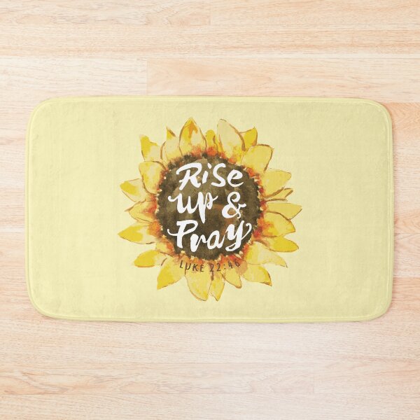 Item preview, Sunflower Watercolor - Rise Up and Pray Yellow designed and sold by amazingjoy.