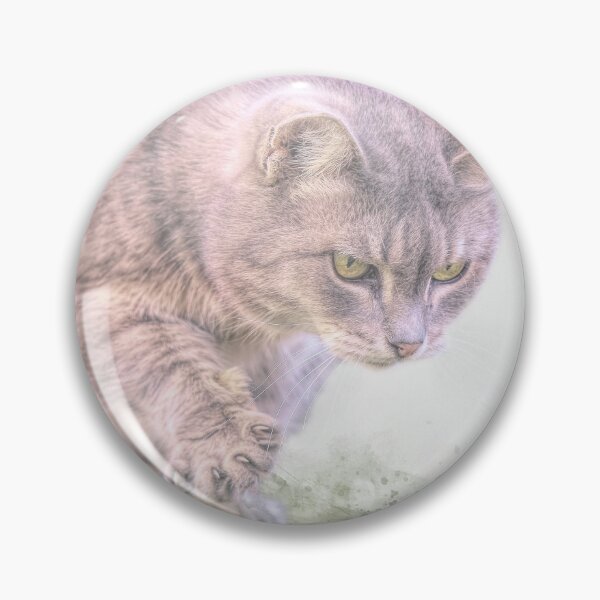 Artikelvorschau, Getigerte Katze bereit zum Sprung entworfen und verkauft von Elisabeth Lucas.