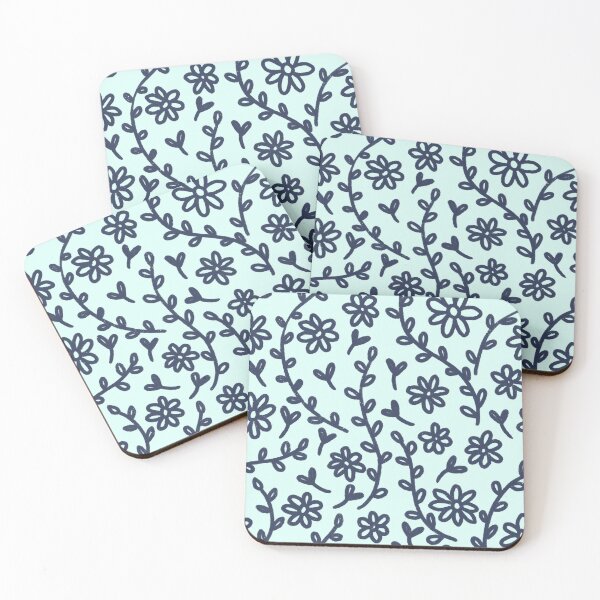 Item preview, Blue Flowers & Vines designed and sold by DesignByJennyyy.