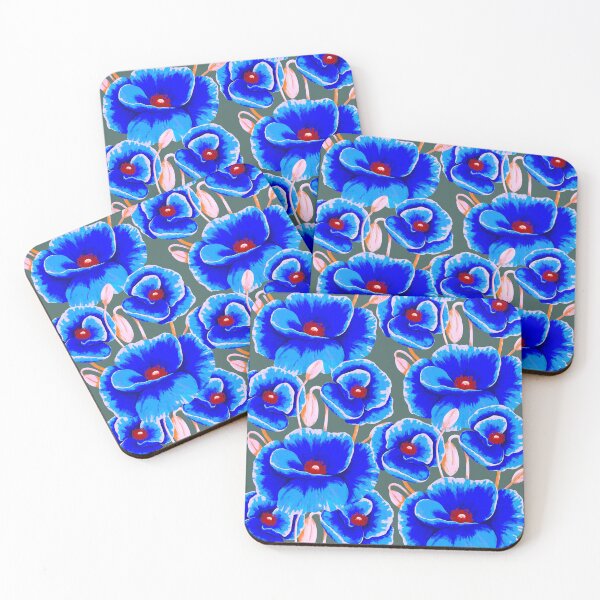 Item preview, Blue Poppy Flowers Pattern - Colorful designed and sold by Kraina.