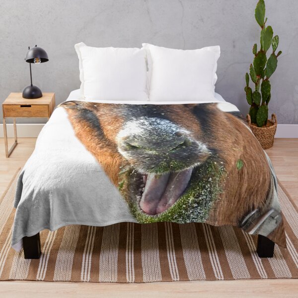 Item preview, Funny green faced goat, eating healthy is fun designed and sold by Stephanie Skeem.