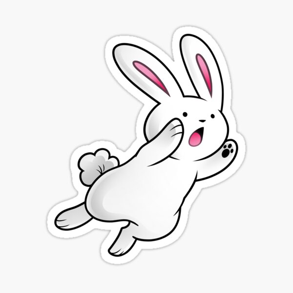 Jumping Bunny Sticker