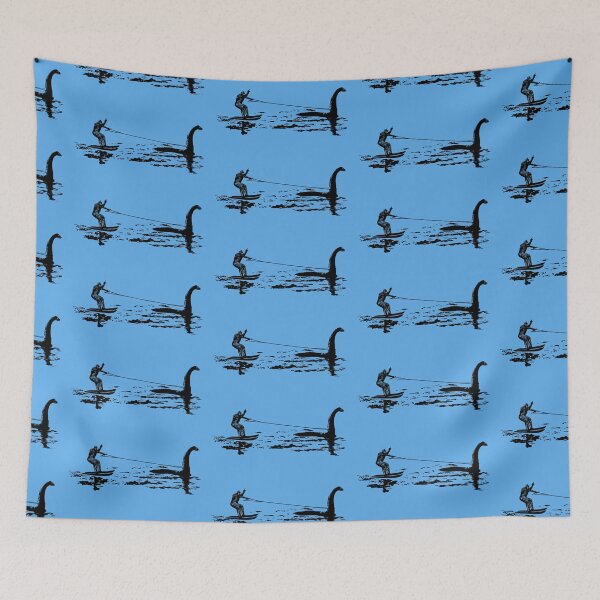 Item preview, Bigfoot Waterskiing Behind Nessie The Loch Ness Monster designed and sold by scooterbaby.