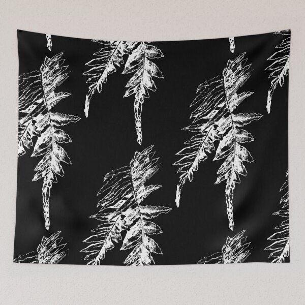 Item preview, White Ink Hand Drawn Pacific Licorice Fern designed and sold by ltlforestmama.