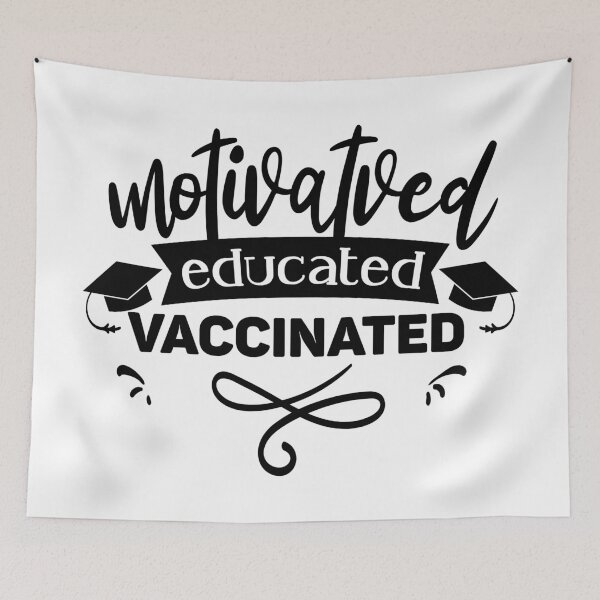 Item preview, Motivated Educated Vaccinated designed and sold by Mande Arts.