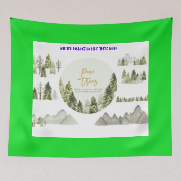 Item preview, WINTER MOUNTAIN PINE TREES FARM designed and sold by ShoppinOnline24.