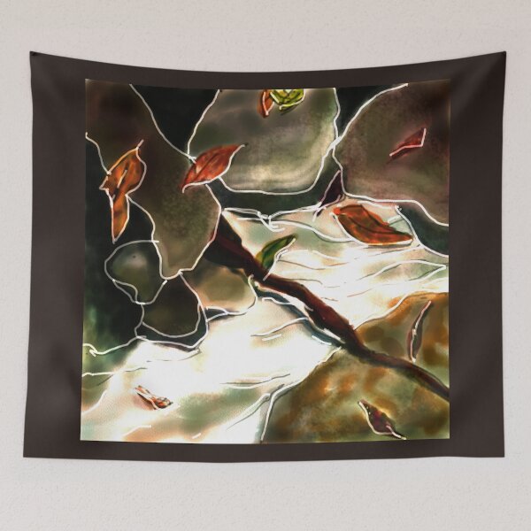 Item preview, Abstract rocks and leaves designed and sold by Anne Huth.