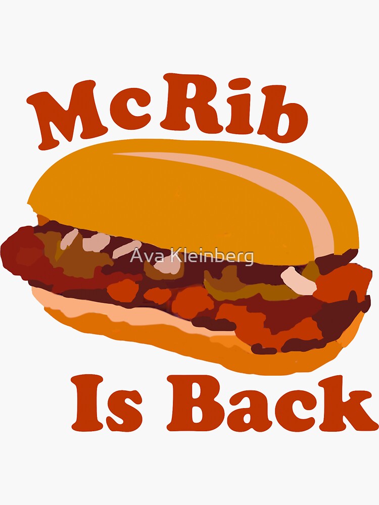 "McRib Is Back Sticker" Sticker For Sale By Avakleinberg | Redbubble