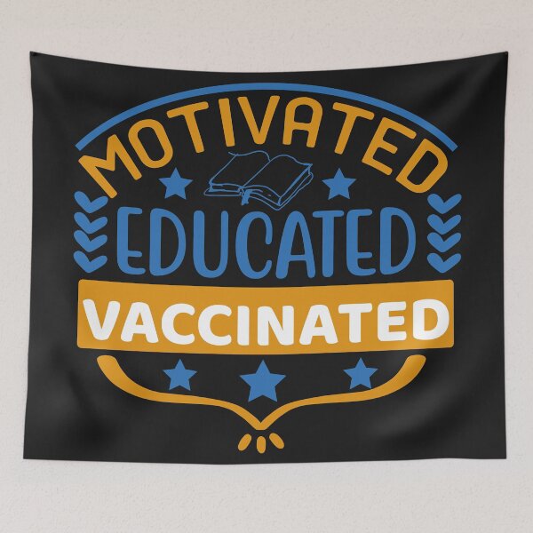 Item preview, Educated Motivated Vaccinated designed and sold by Mande Arts.